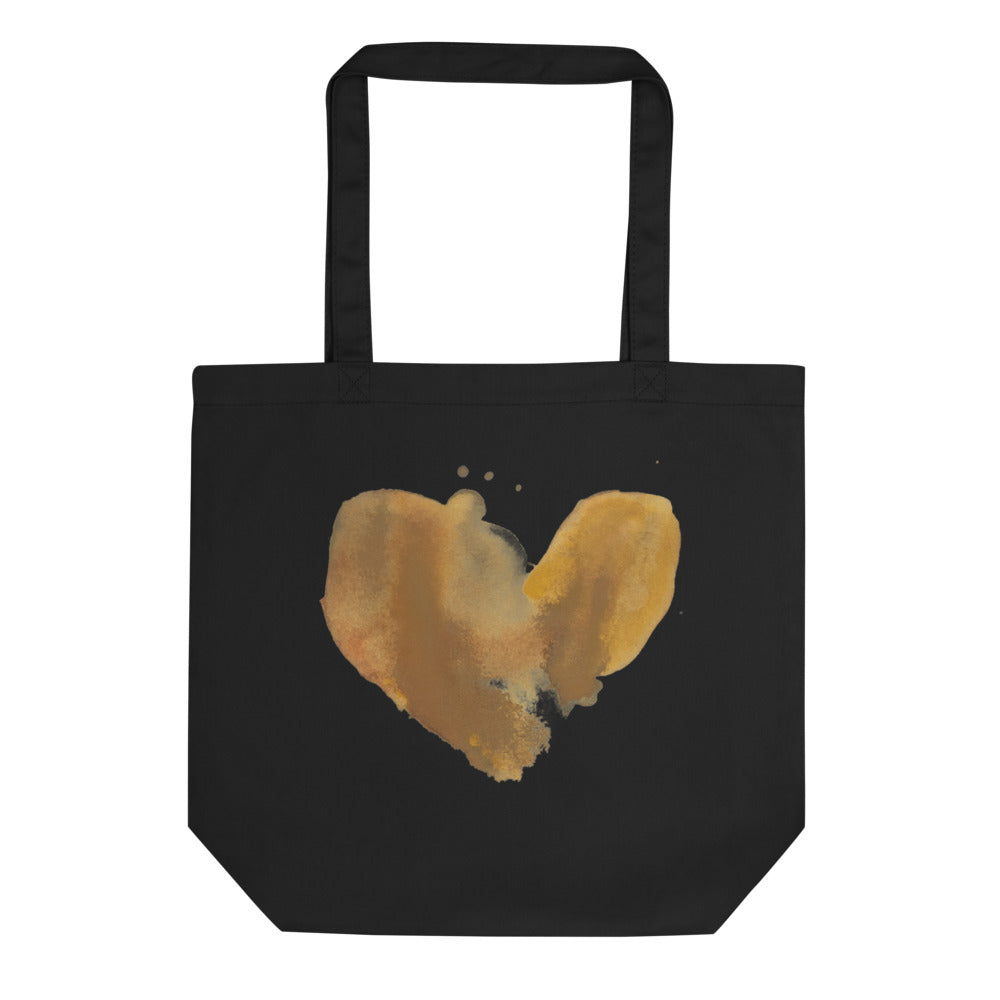 Coffee Stained Heart Tote